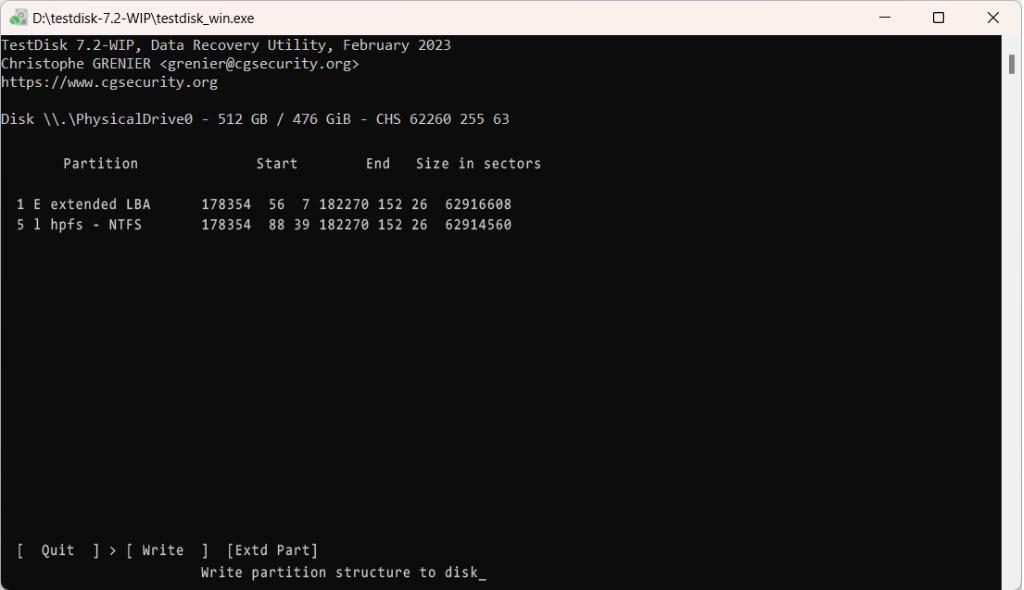 Externe Festplatte Daten retten mit Testdisk