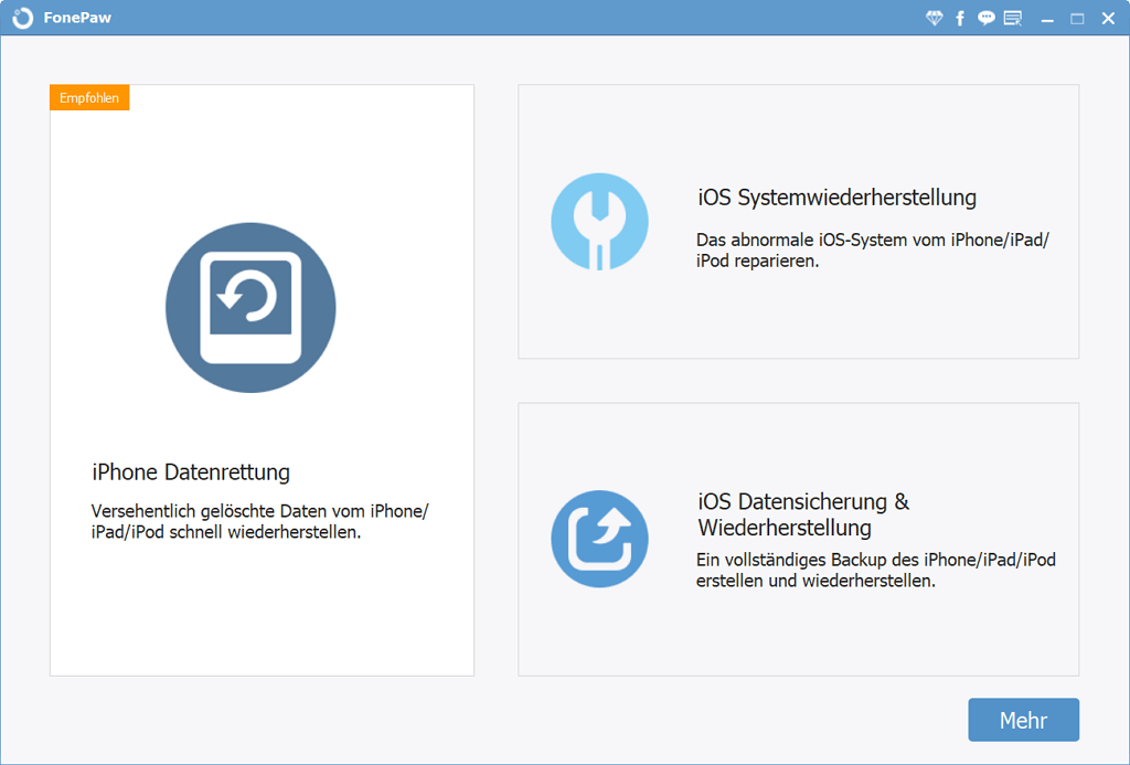 Fonepaw iPhone Datenrettung