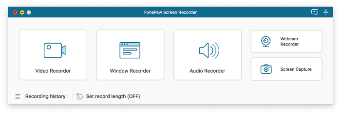 Homepage of FonePaw Screen Recorder for Mac