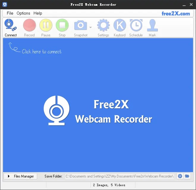Registratore webcam Free2x