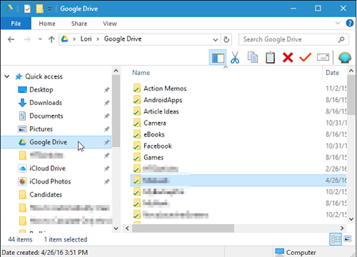 Google Drive trasferisce foto sul PC