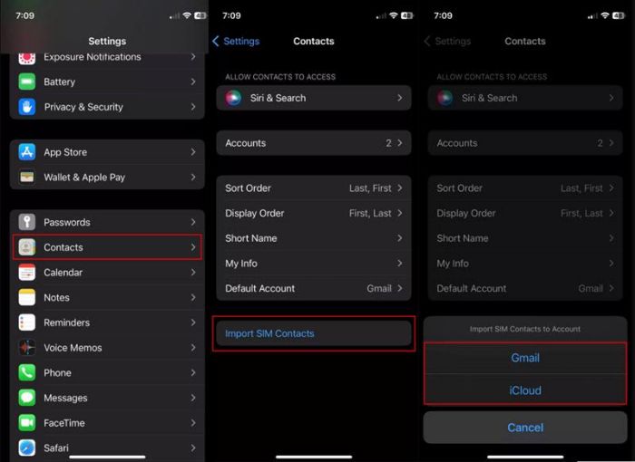 Import SIM Contacts on iPhone