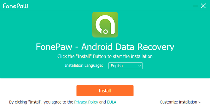 FonePaw Android 데이터 복구 설치