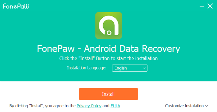 Install FonePaw Andrroid Data Recovery