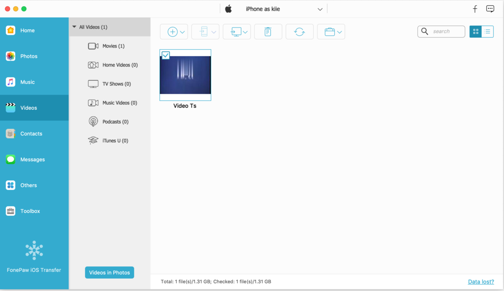 FonePaw iOS 전송 홈페이지