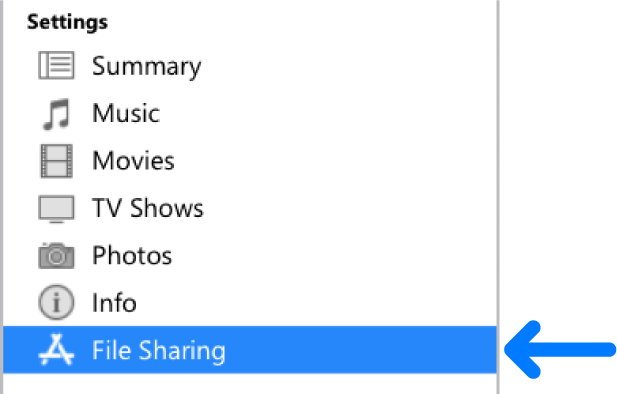  iTunes File Sharing