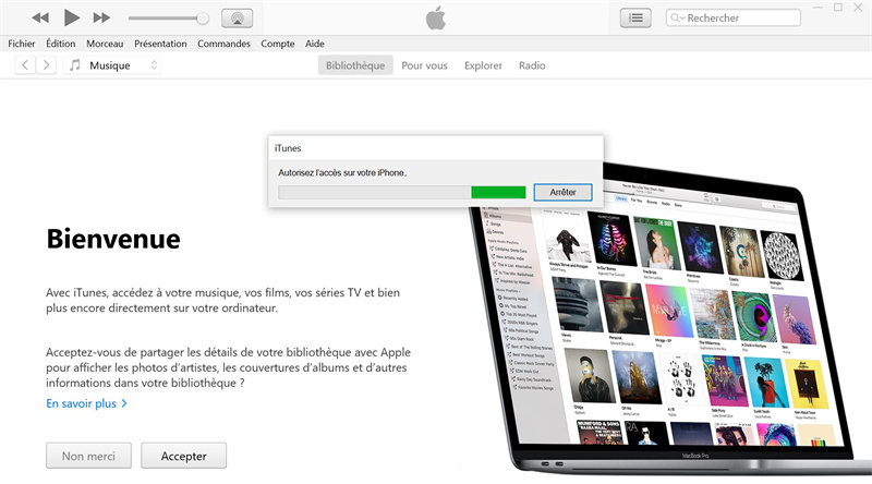 utiliser iTunes sur l'ordinateur