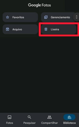 Lixeira do google drive