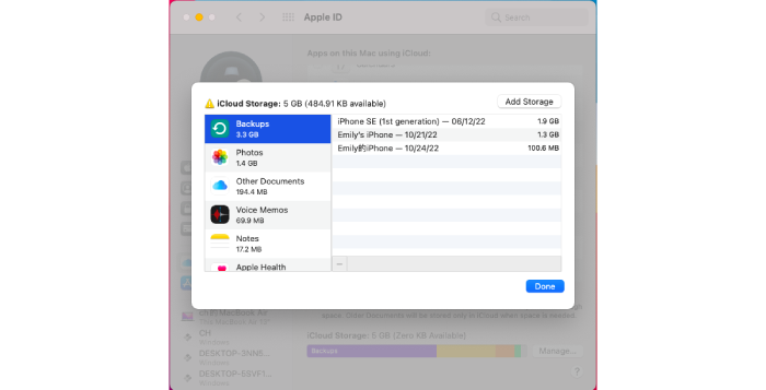 View iCloud Backup