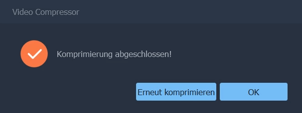 MOV-Komprimierung ist fertig