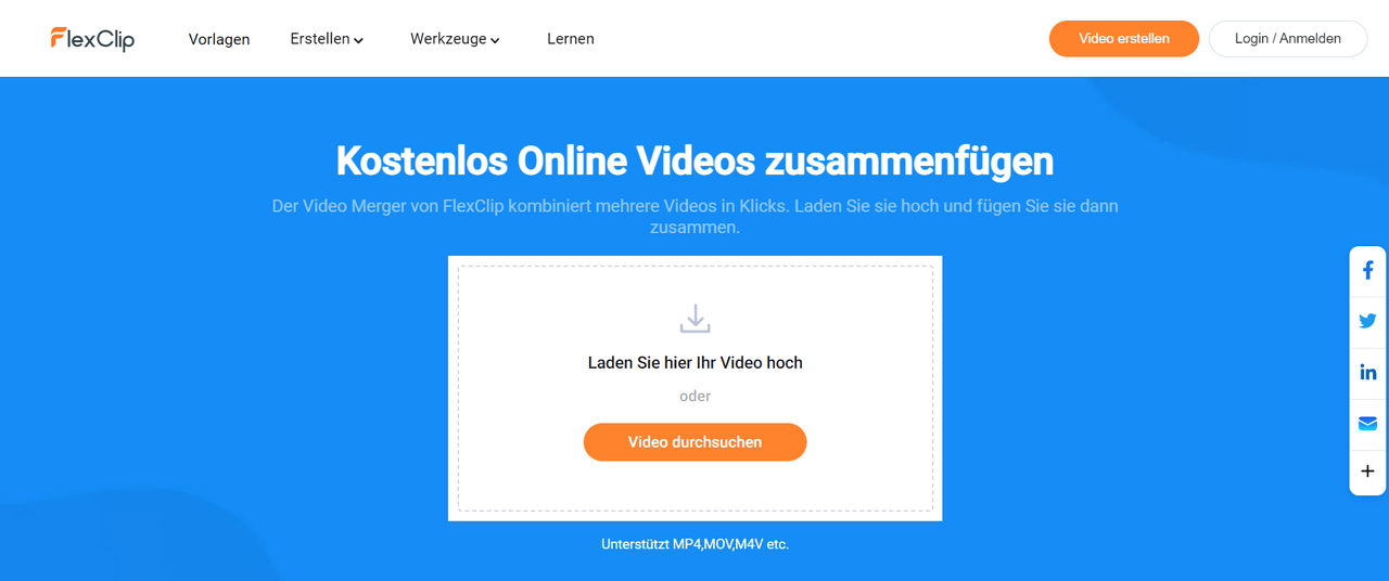 MP4 Dateien auf FlexClip hochladen