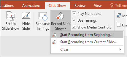 PowerPoint Record Slide Shows