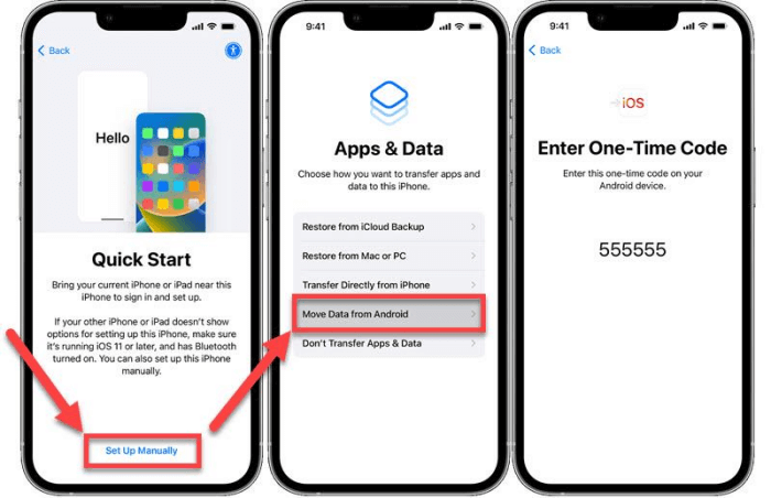 Quick Start Android to iPhone