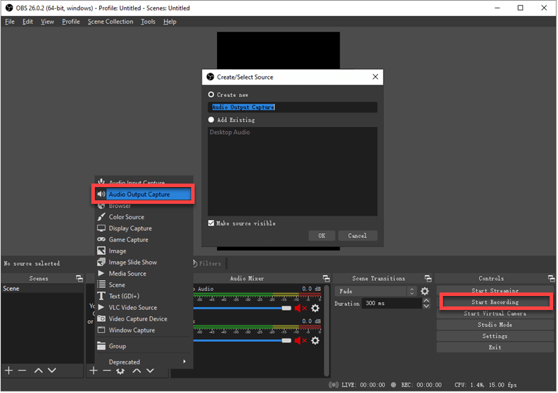 Registra Discord Audio OBS