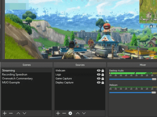 Registra Fortnite con OBS