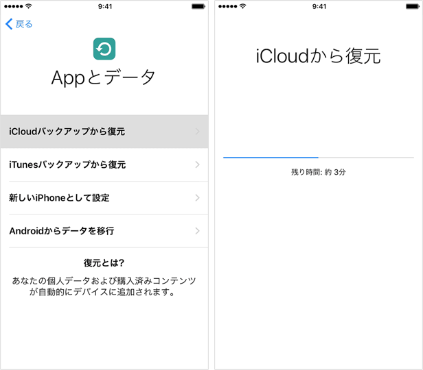 iCloudバックアップからiPhone動画を復元