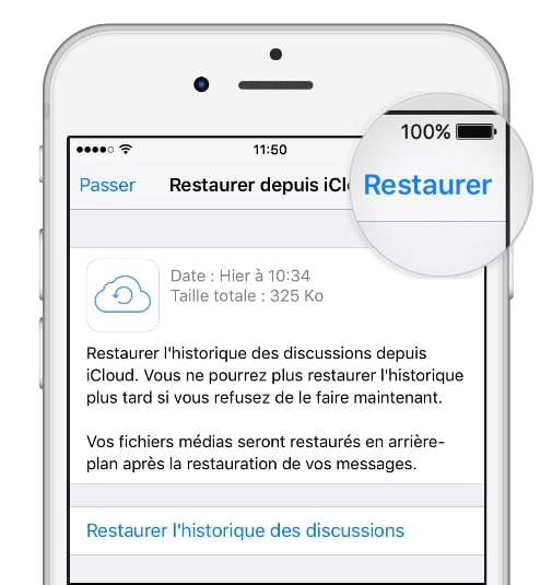 Récupérer la conversation WhatsApp supprimée avec sauvegarde sur iPhone