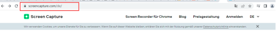 Screen Capture Website abrufen