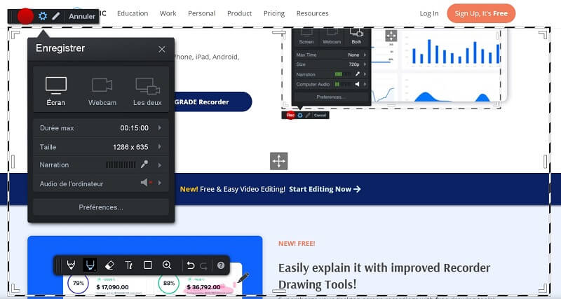 Interface Screencast-O-Matic