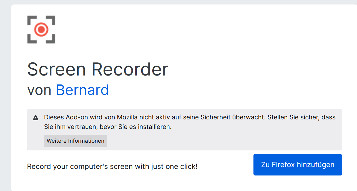 Screen Recorder von Bernard