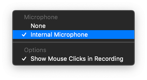 Scegli Microfono QuickTime