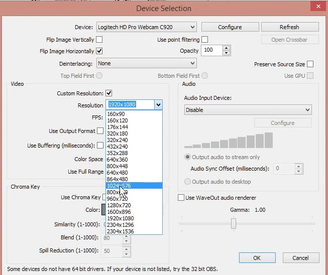 Select Resolution on Process Explorer