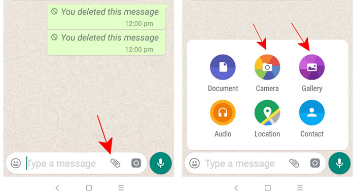 Send Photos from Android to iPhone in WhatsApp