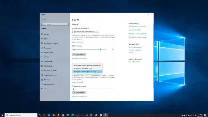 Configura il microfono di Windows