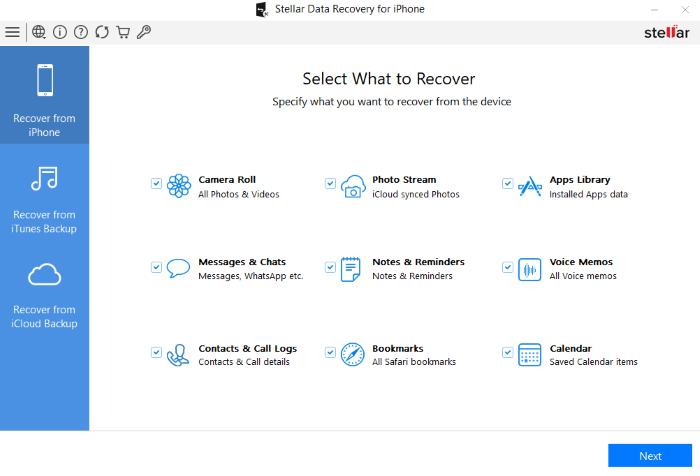 Stellar Data Recovery for iPhone