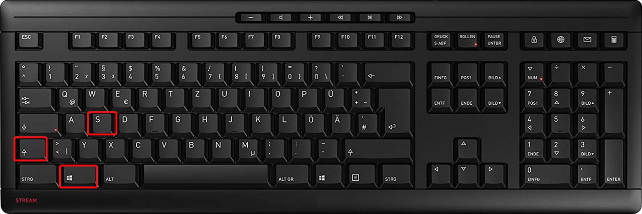 Tastenkonbination „Windows+Shift+S“