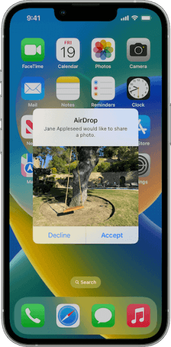 Transfer Photos from iPhone to iPhone Wirelessly Via AirDrop
 