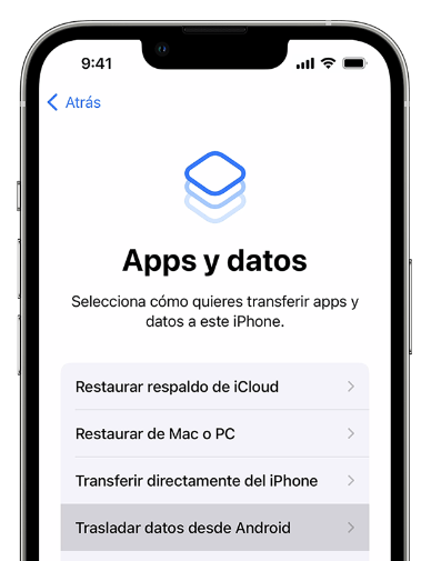 Trasladar datos de Android