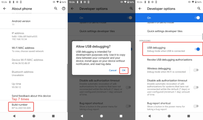 Turn on USB Debugging on Android 11