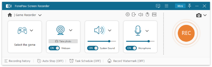 FonePaw 게임 레코더