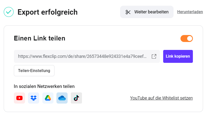 Zusammenfügen ist fertig 