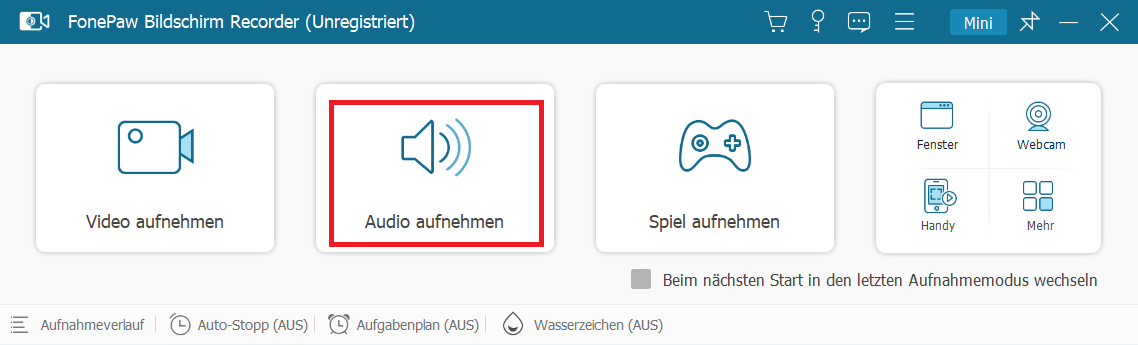 Audio von Deezer aufnehmen