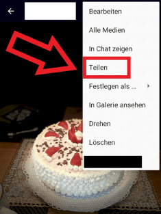 Ausgewählte WhatsApp-Bilder teilen