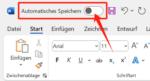 AutoSave von Word für Mac aktivieren