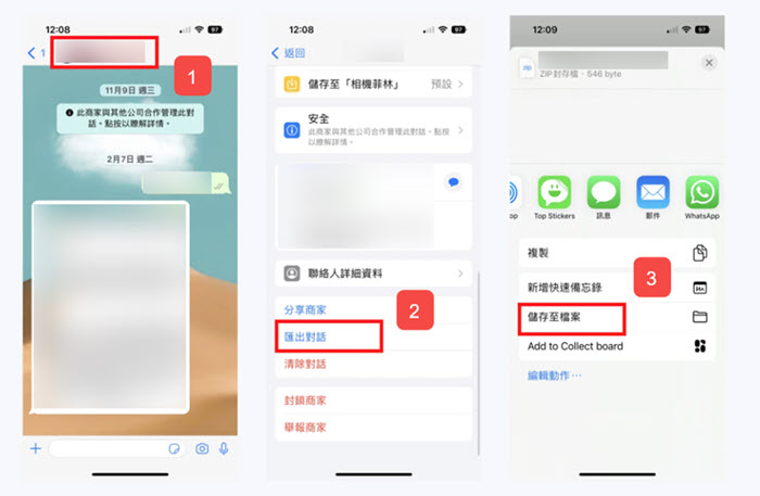 iPhone WhatsApp 備份單一聊天室匯出