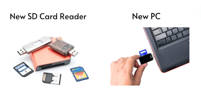 Cambia nuovo lettore di schede SD e PC
