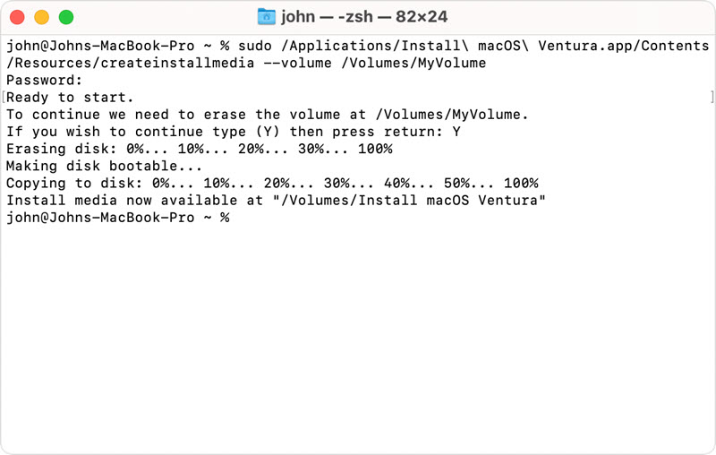 為 Mac 製作 USB 重置開機程式