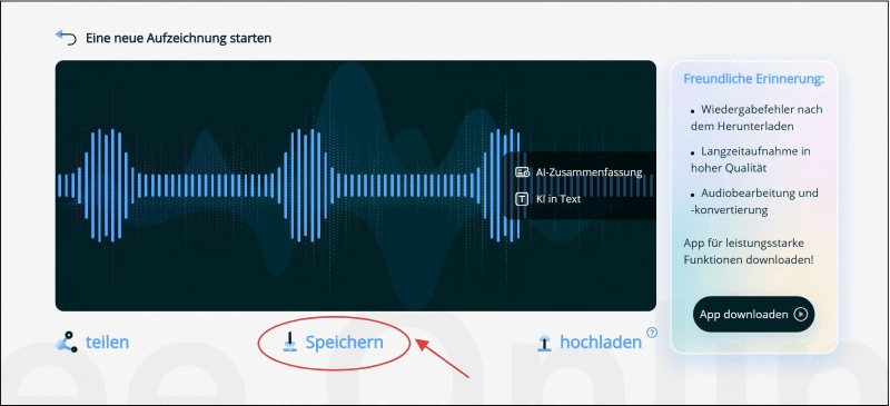 Deezer kostenlos aufnehmen durch Online-Tool