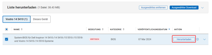 Dell BIOS-System herunterladen