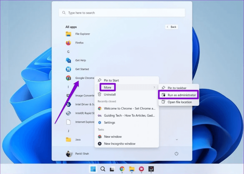 Die Einstellungen auf Chrome ändern