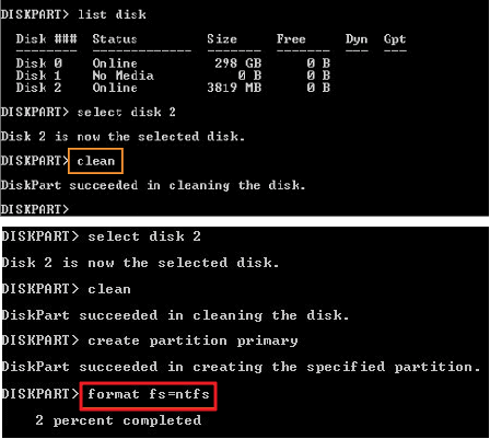 Diskpart 指令修復記憶卡無法格式化