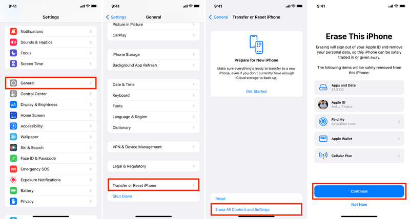 Erase iOS Device Before Restoring