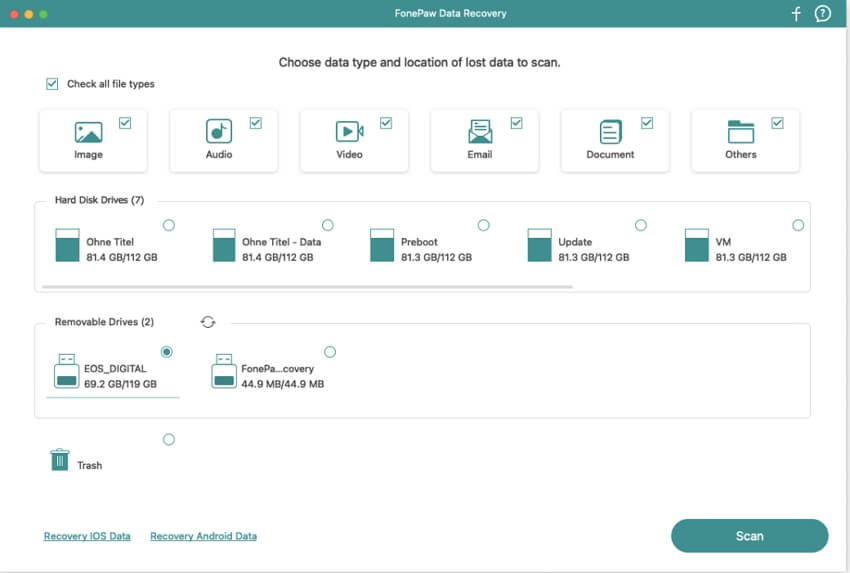 FonePaw Data Recovery Homepage
