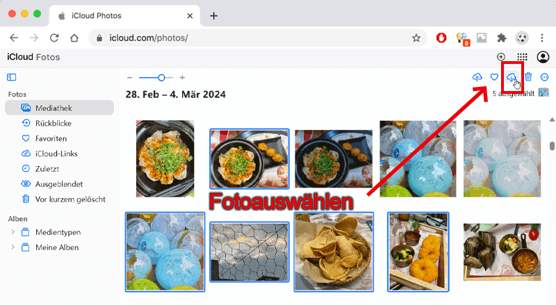 Mac Fotos aus iCloud wiederherstellen