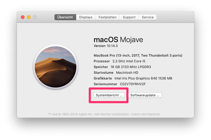 Mac Systembericht