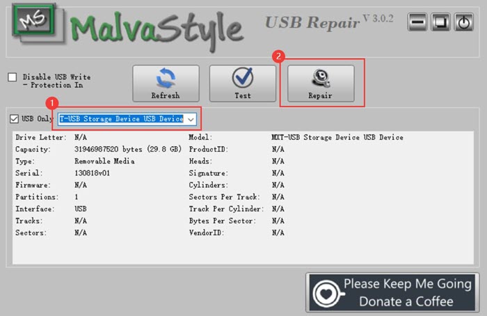 MalvaStyle USB 수리